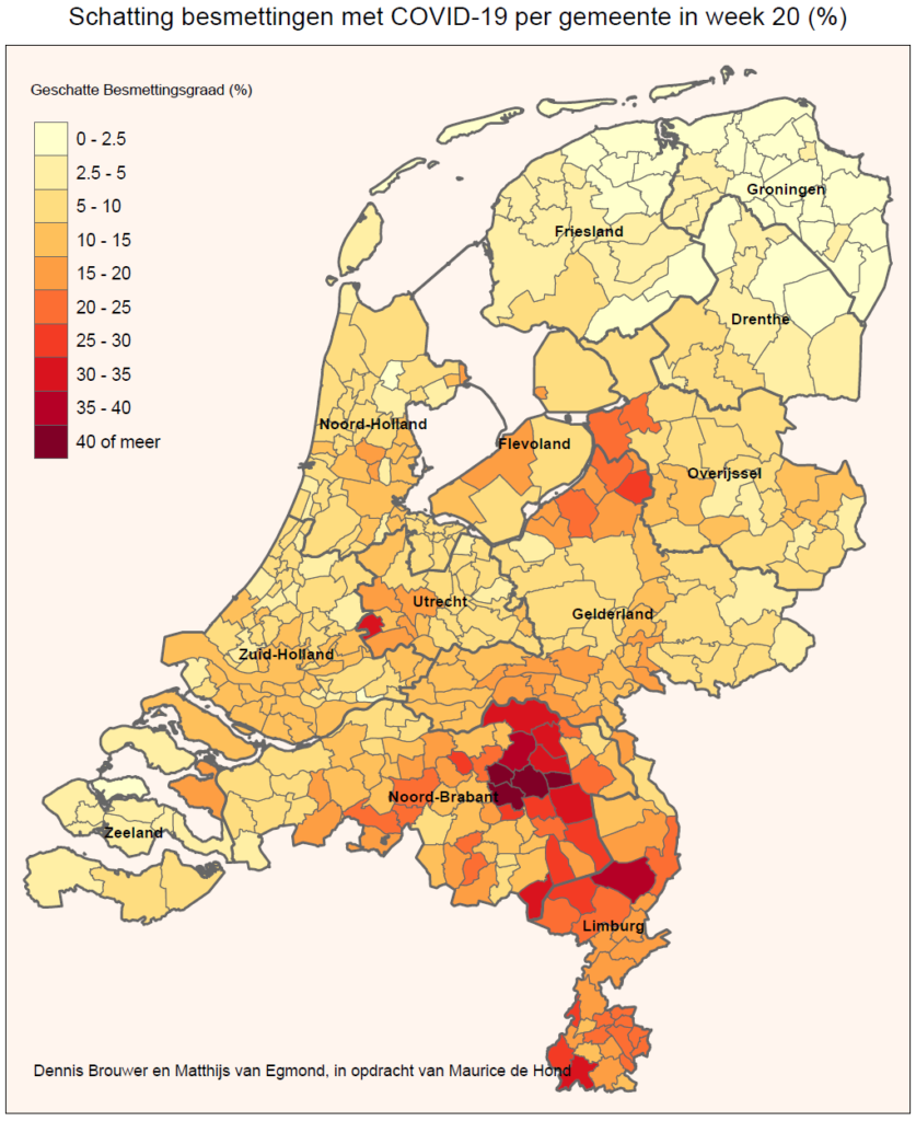 Schatting besmettingsgraad Covid-19 half mei in Nederland - 12496