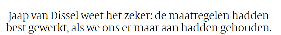 Kerstvertelling (1/3) – Interview van Dissel in de Volkskrant - 14184 Kerstvertelling (1/3) – Interview van Dissel in de Volkskrant - 14184