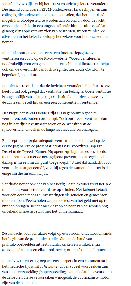 Trouw: de bizarre geschiedenis van aerosolen en ventilatie in Nederland - 22146