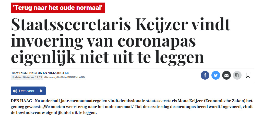 De keizer heeft geen kleren aan, zegt Mona Keijzer - 23667