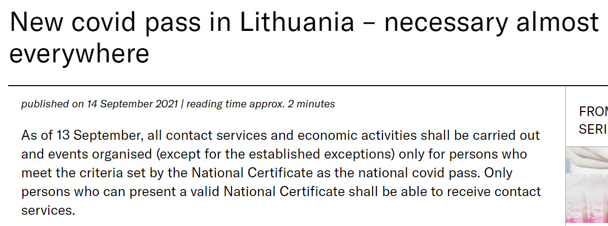 Ook in Litouwen werkt de Coronapas averechts! - 24251