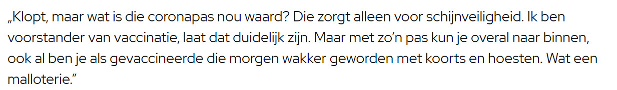 Op weg naar het allesvernietigende 2G-beleid - 25264