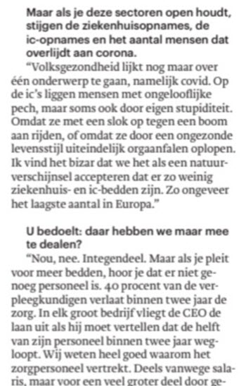 Bijzonder interview met Mona Keijzer in Trouw - 33503