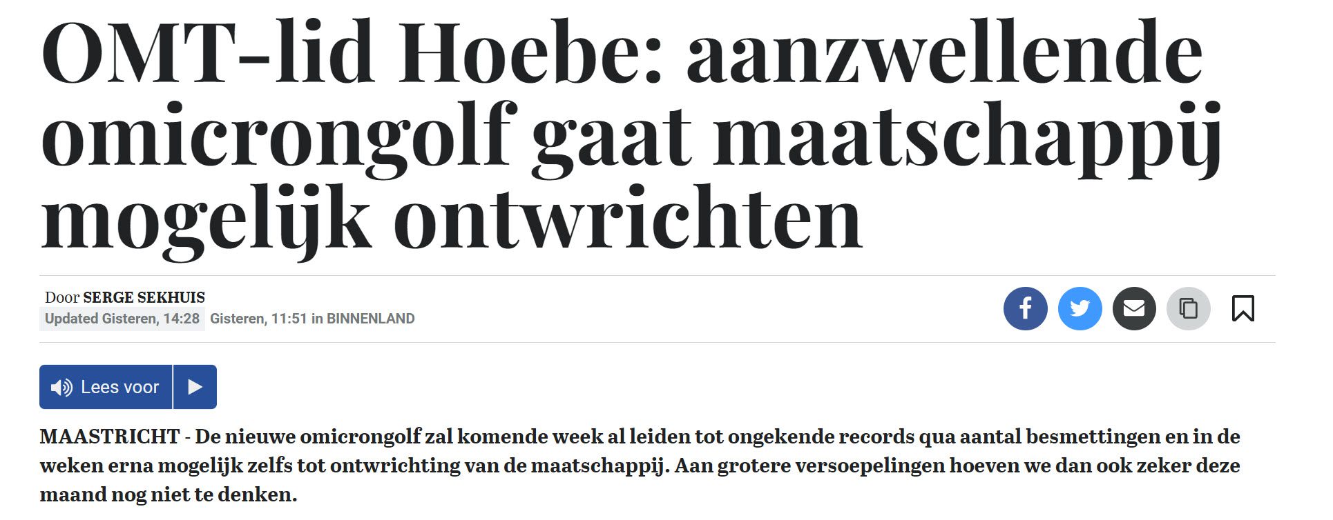 Het OMT ontwricht de samenleving - 31733