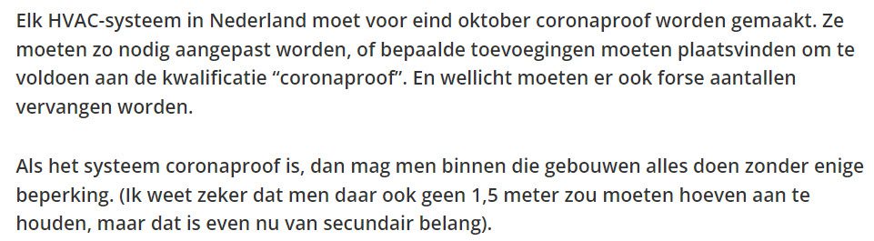 Groen licht voor het grote ventilatieplan in België