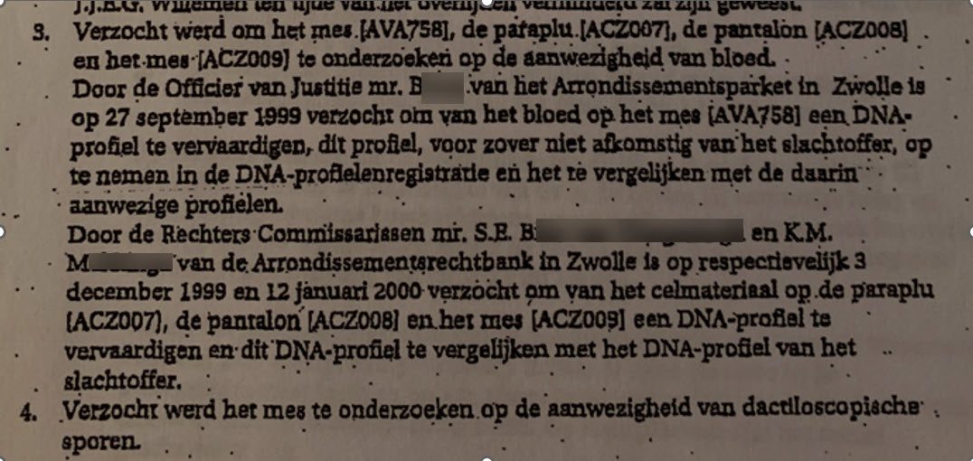 2. De verdwenen/verwijderde vingerafdrukken op het mes - 44471