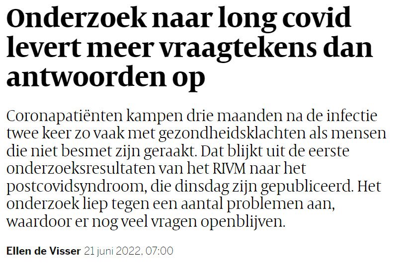 Drie verschillende RIVM-onderzoeken naar LongCovid - 44908