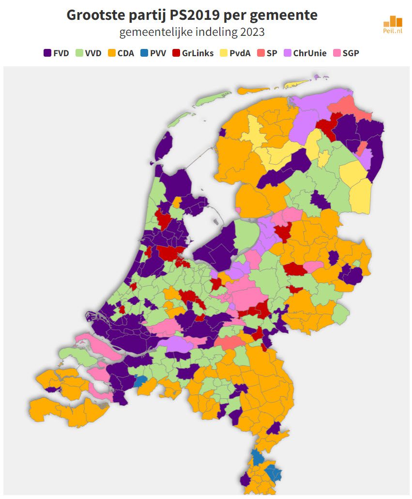 Mappatura della frammentazione dei Paesi Bassi politici - 59423