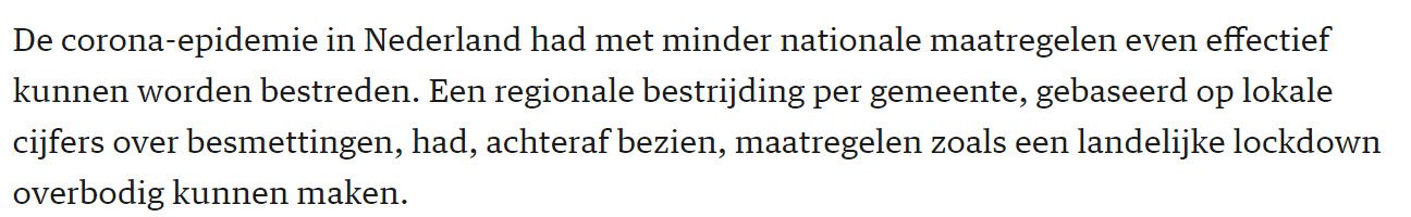 Regionale aanpak zou beter zijn geweest, zeggen ze nu - 60796