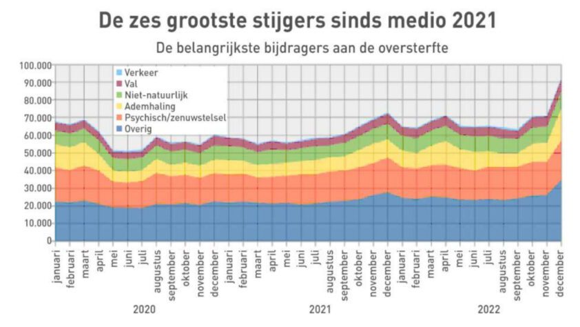 Boeiende analyse van oversterfte per doodsoorzaak - 63020