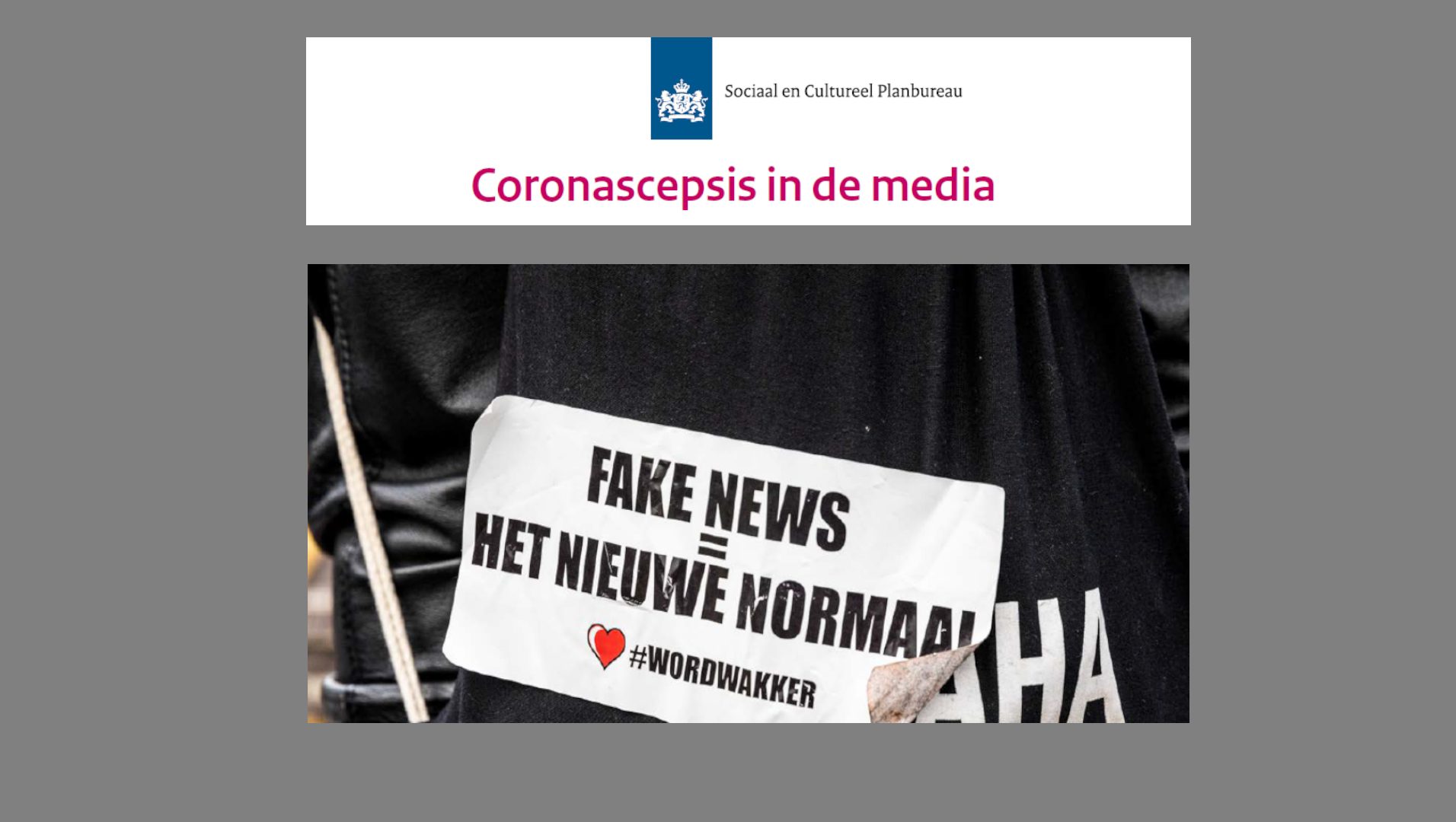 Het SCP-rapport over de media - 63553