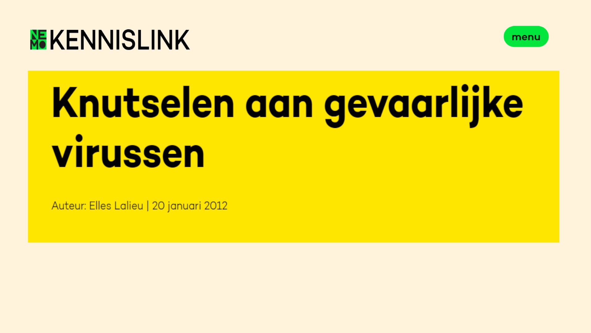 Waarom is na 12 jaar dit artikel van Nemo-Kennislink verdwenen? - 70003