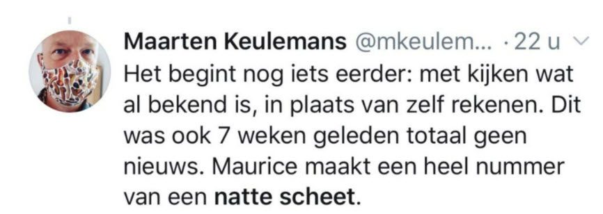 Keulemans en zijn uitvoering van de NRW-regel “Negeren, Ridiculiseren, zeggen dat ze het altijd al Wisten” - 86571